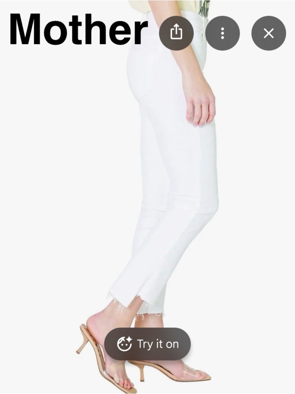 MOTHER White Ankle & Cropped Jeans